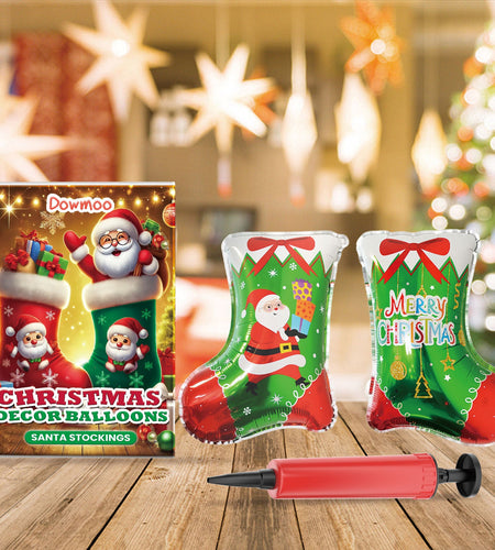 Christmas Balloons Balloon Standing Santa Claus Reindeer Christmas Tree Event Atmosphere Arrangement