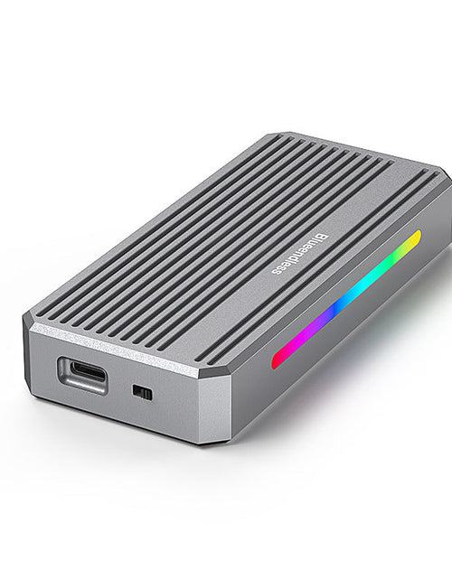 Load image into Gallery viewer, USB4 hard drive box M2 NVME solid-state drive reader 40G Thunderbolt 4 portable hard drive box with RGB light external
