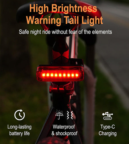 Bicycle taillight type-c night riding light mountain road bike outdoor riding warning light equipment