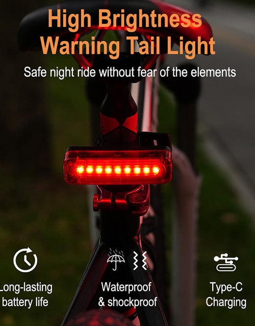 Load image into Gallery viewer, Bicycle taillight type-c night riding light mountain road bike outdoor riding warning light equipment
