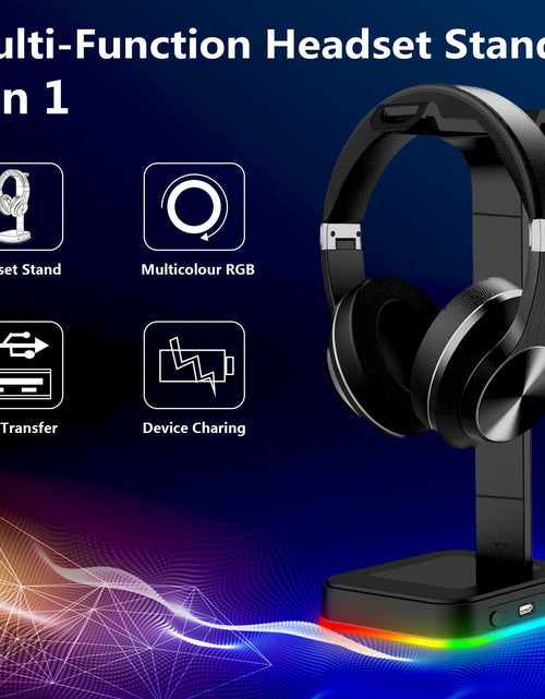 Load image into Gallery viewer, Earphone holder RGB Amazon hot item color changing, luminous, dazzling with lights e-sports RGB headphone holder
