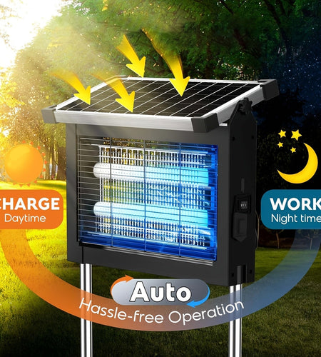 Solar Powered Bug Zapper Outdoor Zechuan Bug Zapper 4500V