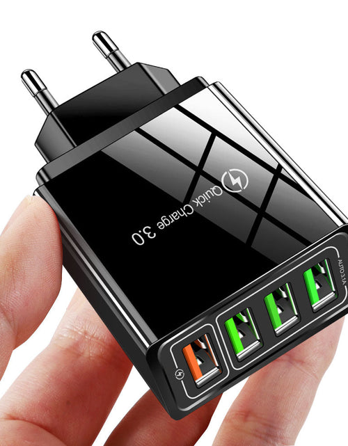 Load image into Gallery viewer, 4USB mobile phone charger, multi port USB charging head charger
