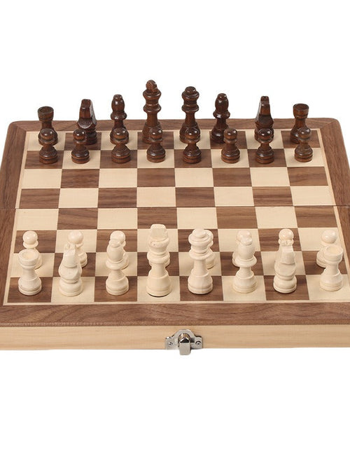 Load image into Gallery viewer, Magnetic Chess Folding Solid Wood Double Queen Set Chessboard Adult Board Game Children's Puzzle Toy
