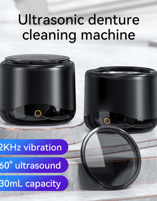 Load image into Gallery viewer, Ultrasonic cleaning machine portable and multifunctional home jewelry denture cleaner toothbrush head and tooth cover cleaner
