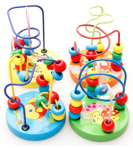 Baby Toddler Educational Lovely Animals Round beads Kids Toys For Newborns Children Cribs Stroller Mobile Montessori 9*11cm