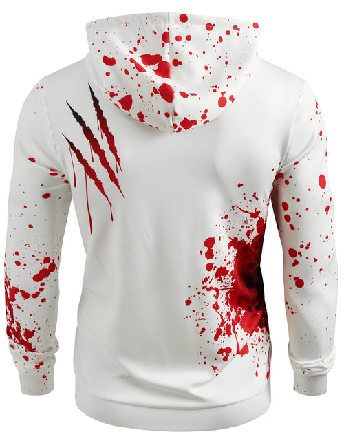 Load image into Gallery viewer, Halloween Inspired Spatter Letter Pattern Casual Pullover Hoodie
