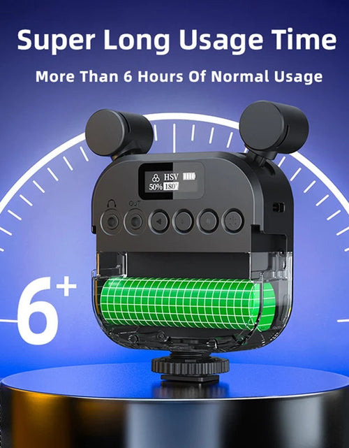 Load image into Gallery viewer, 2500K-9000K Microphone LED Fill Light LED Mini Video Vlog Full-Color RGB Mic Light For Smartphone SLR Camera V03
