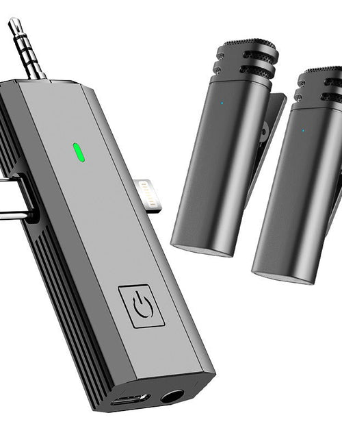 Load image into Gallery viewer, Wireless lavalier microphone 3-in-1 mobile phone camera sound card AI noise reduction Tiktok live broadcast wireless microphone
