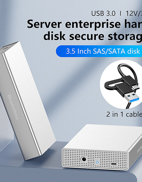 Load image into Gallery viewer, Lanshuo SAS/SATA portable hard drive case 2.5-inch desktop laptop all metal solid-state drive case
