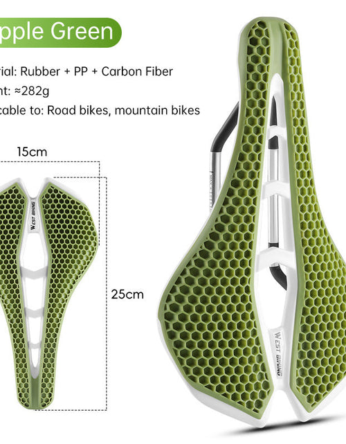 Load image into Gallery viewer, WEST BIKING TPE Honeycomb Breathable Bike Saddle – for racing, road, MTB
