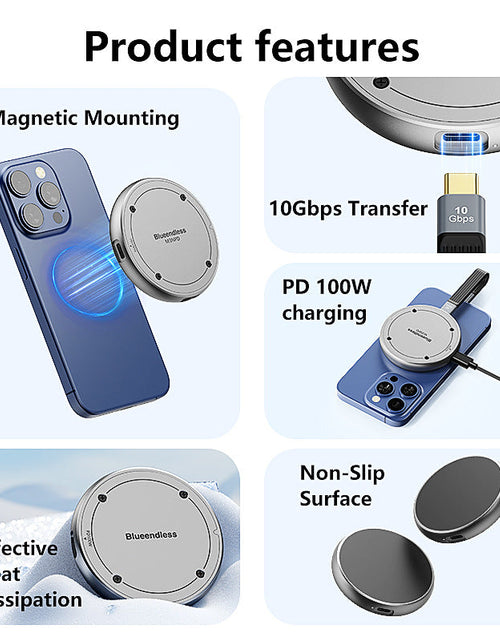 Load image into Gallery viewer, m. 2 magnetic hard drive box nvme solid-state USB 3.2 portable hard drive box
