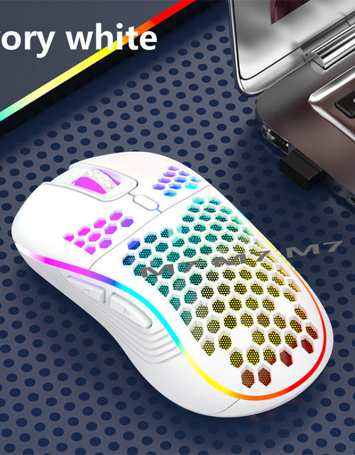 Load image into Gallery viewer, 2.4G Wireless Cave Mouse Lightweight Gaming Mouse with Luminous 7 Color Breathing Light Computer Accessories
