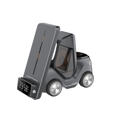 Wireless Chaarger Stand 5 In 1 Alarm Clock For IPhone 15 14 13 12 Pro Max 8 X XS XR iWatch 8 7 6 5 Airpods Fast Charging Station