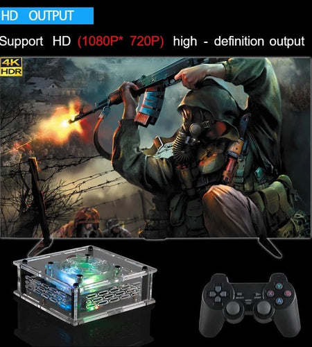 Retro mini video game console with dual systems of PSP/N64 for TV