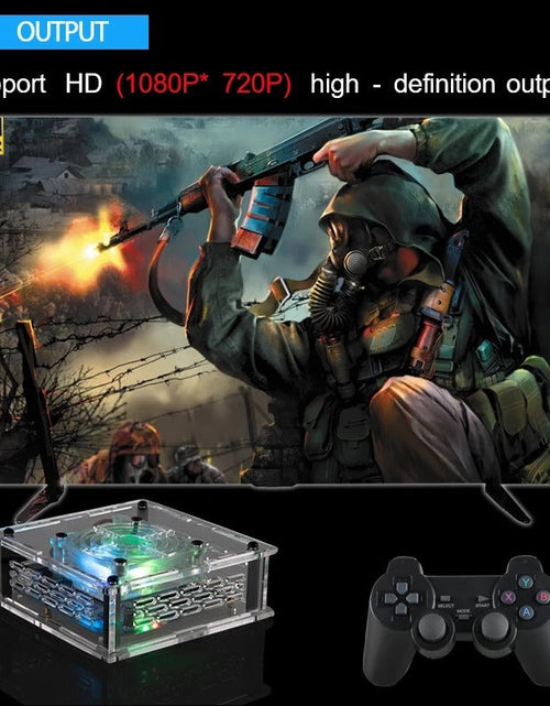 Load image into Gallery viewer, Retro mini video game console with dual systems of PSP/N64 for TV
