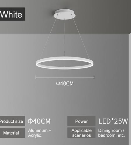 LED Chandelier Dimmable Pendant Light for Kitchen Living Room, Surface Mounted Minimalist Home Lighti