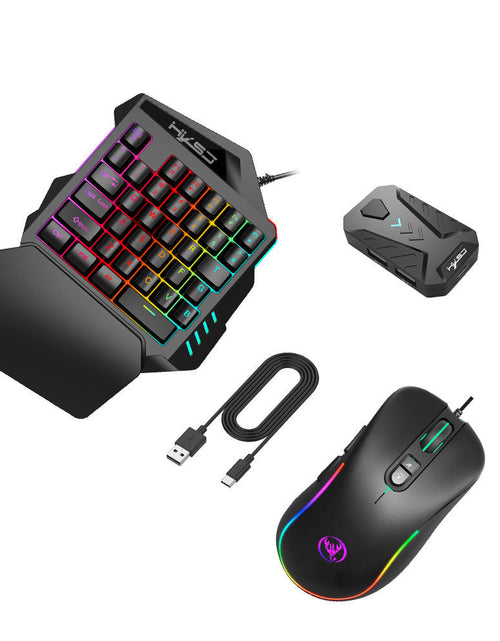 Load image into Gallery viewer, Wired Android Throne One handed Keyboard and Mouse Set Android Game PUBG Gun Converter
