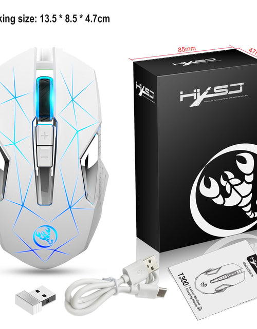 Load image into Gallery viewer, Wireless 2.4G Mouse, Home Office Business Laptop, 7-Color Colorful Backlight Mouse
