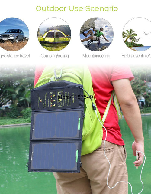 Load image into Gallery viewer, Solar Panel 10W 5V Solar Charger Portable Solar Battery Chargers Charging for Phone for Hiking etc. Outdoors.
