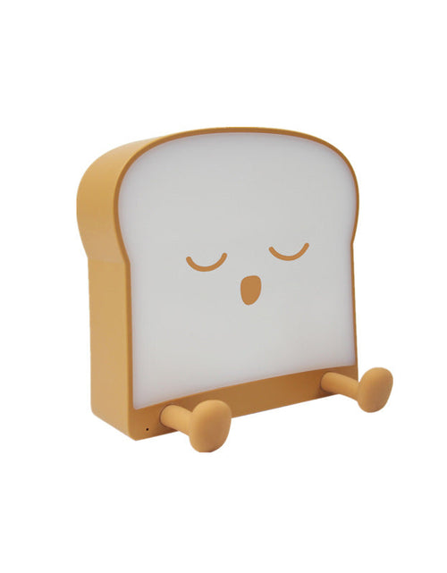 Load image into Gallery viewer, Toast Bread Night Light USB Charging Pat Timing Light Single-Sided Light-Emitting Square Bread Shape Bedside Lamp
