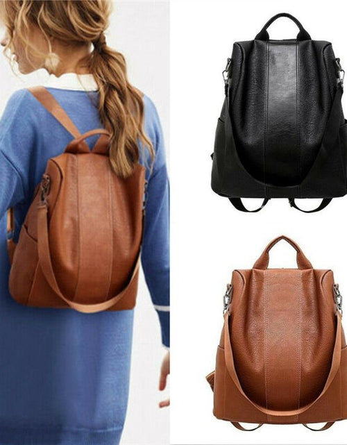 Load image into Gallery viewer, Sizzling Anti-Theft Vintage Style Leather Backpacks for Teenager Girls And Women School Bagpack For Females Travel Bags
