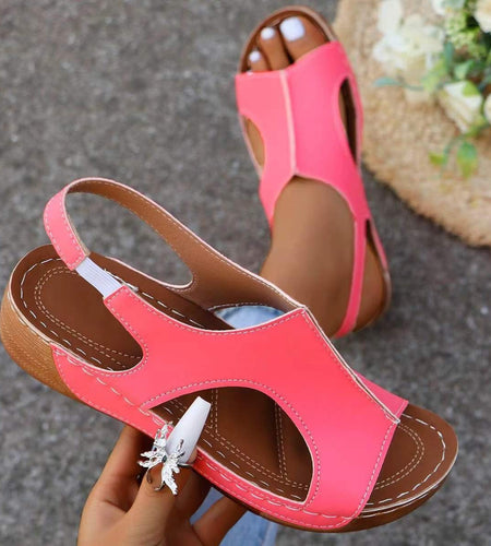 Women’s Summer Wedges – Elastic-Band Fish-Mouth Casual Sandals