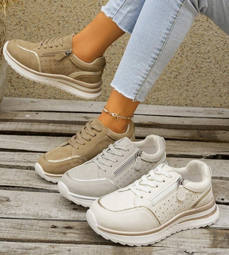 Chunky Heel Side-Zip High-Top Sneaker Boots – 3 Colors EU 36–43