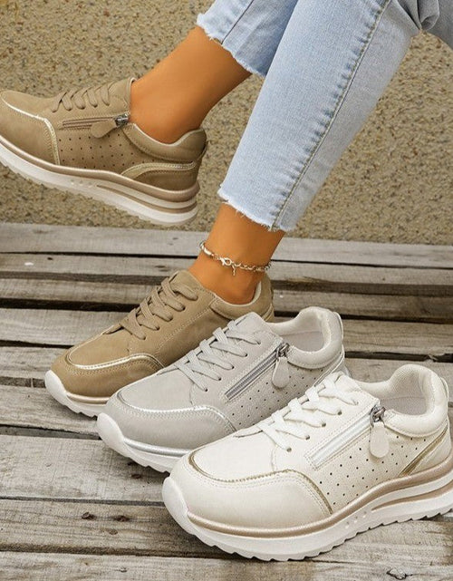 Load image into Gallery viewer, Chunky Heel Side-Zip High-Top Sneaker Boots – 3 Colors EU 36–43
