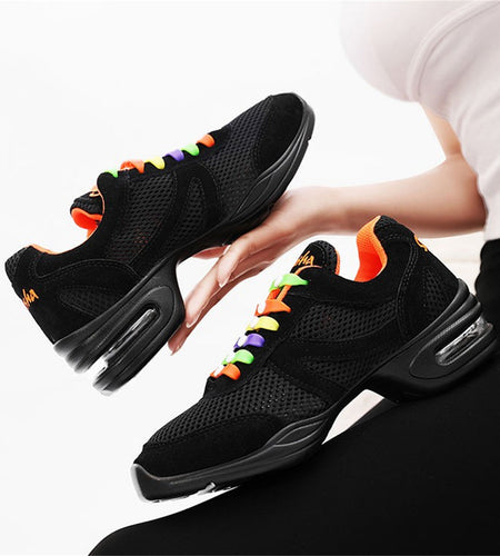 Women’s Air Cushion Mesh Modern Dance Shoes — Slip-On Style