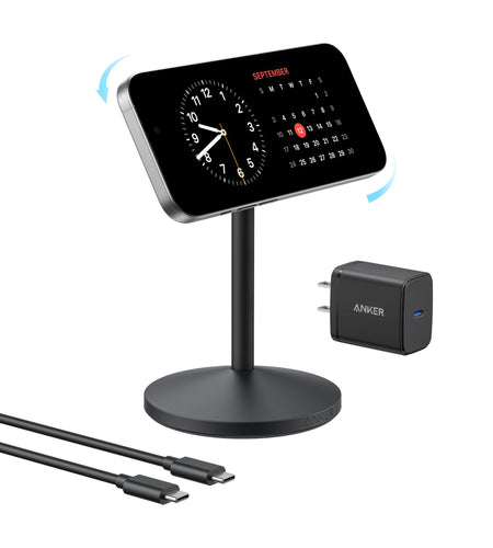 Anker MagGo Wireless Charger (Stand) with Adapter and Cable BOA
