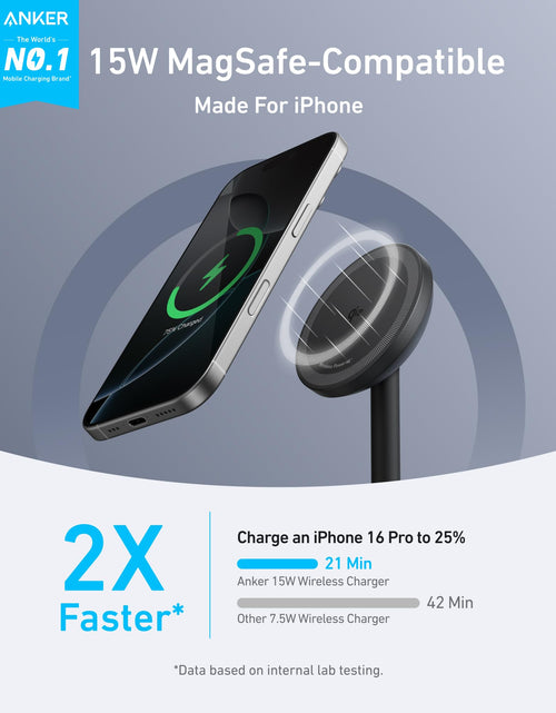 Load image into Gallery viewer, Anker MagGo Wireless Charger (Stand) with Adapter and Cable BOA
