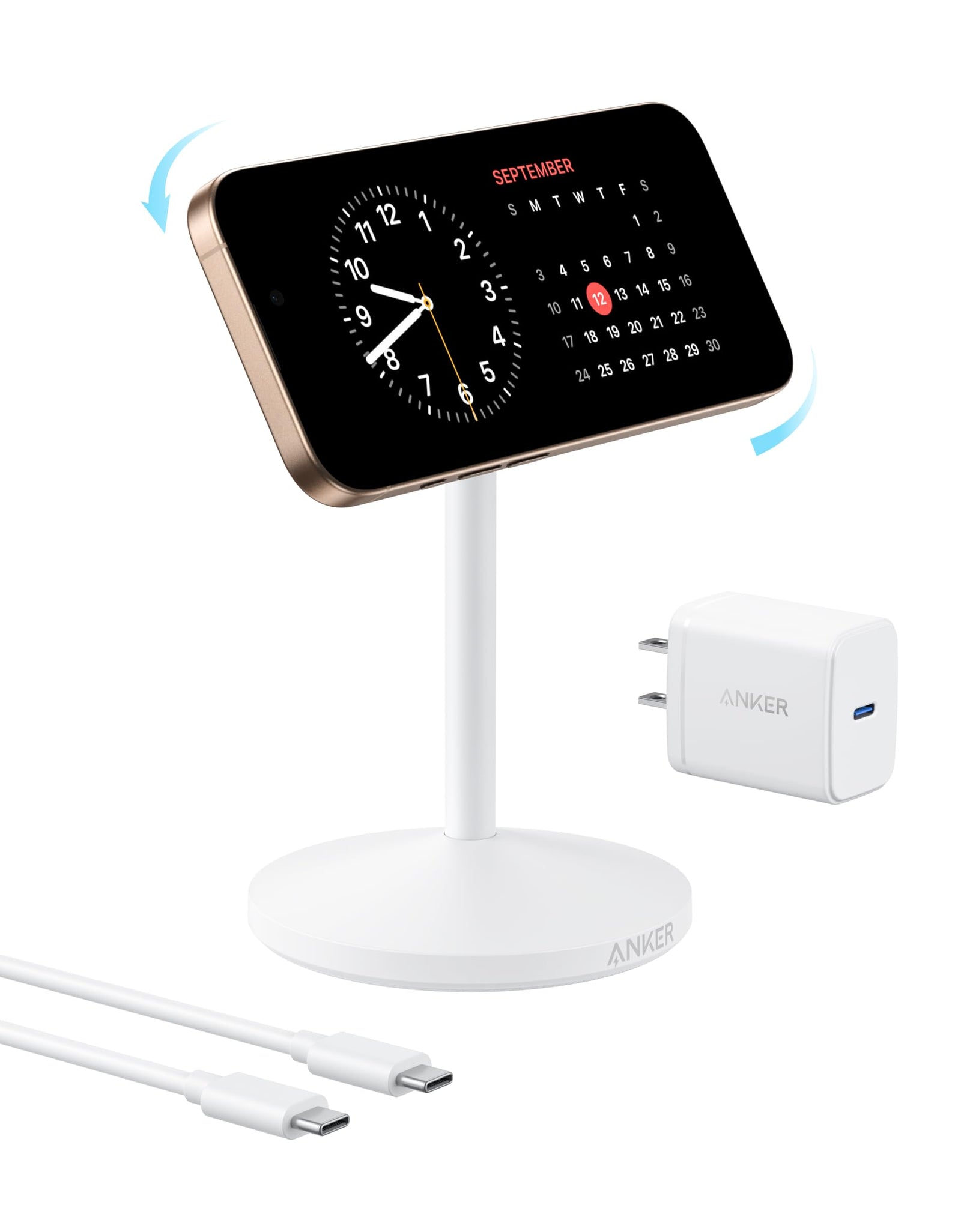 Anker MagGo Wireless Charger (Stand) with Adapter and Cable BOA