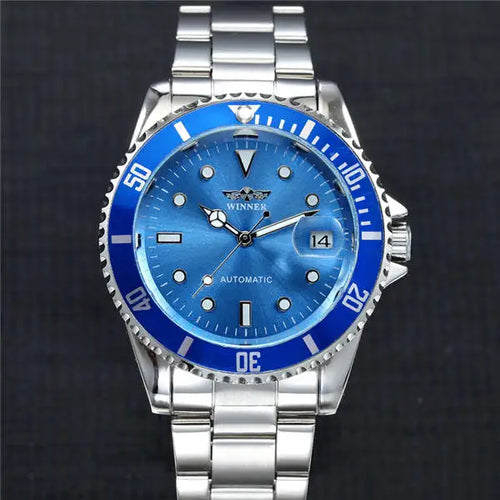Load image into Gallery viewer, Winner Top Brand Luxury Blue Men Watch Automatic Skeleton Mechanical Wristwatch Male Man Watches Hour Relogio Masculino
