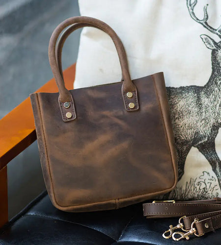 Handmade Soft Leather Commuter Shoulder Bag