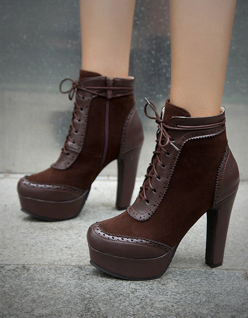 Load image into Gallery viewer, Women’s High Heel Martin Boots
