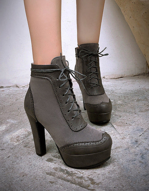 Load image into Gallery viewer, Women’s High Heel Martin Boots
