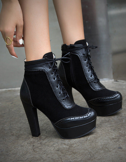Load image into Gallery viewer, Women’s High Heel Martin Boots
