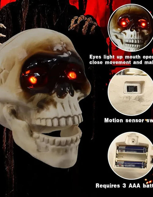 Load image into Gallery viewer, Spooky Skull Heads Halloween Decor Skull Heads With Motion Sensor Halloween Decorations Scary Sound Spooky Decoration

