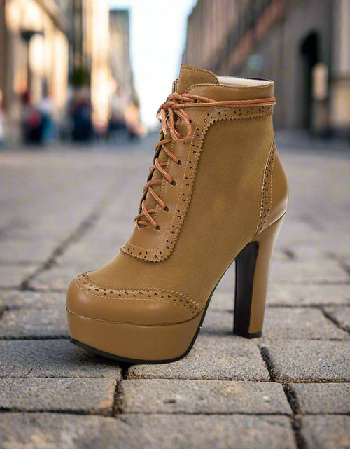 Load image into Gallery viewer, Women’s High Heel Martin Boots
