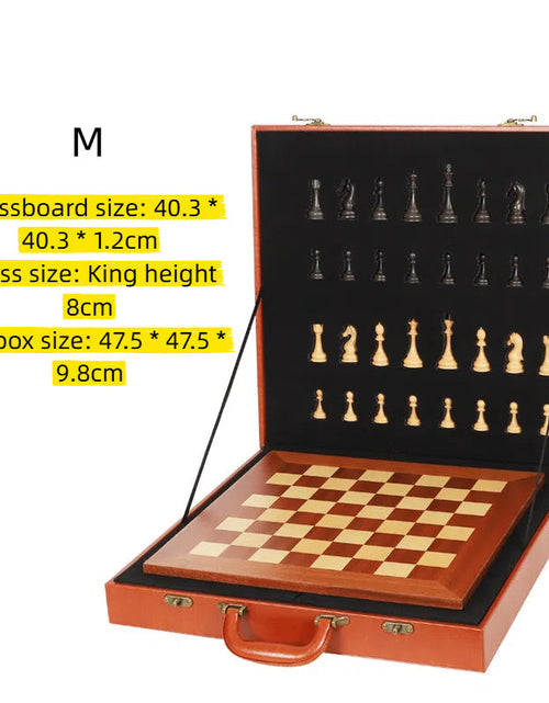 Load image into Gallery viewer, International Chess Heavy Woodgrain Chess Wooden Chess Board Western Chess Adult Luxury Set Chess
