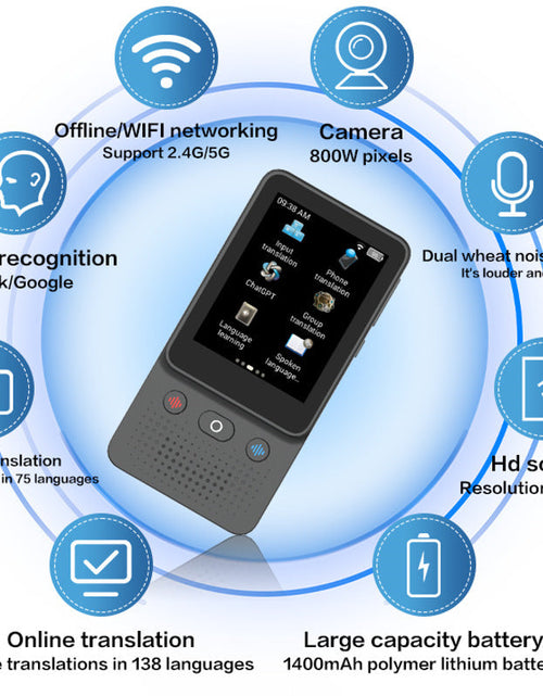 Load image into Gallery viewer, Translator T2 Accurate Offline Translator for Overseas Meetings Photography Recording Text Translation
