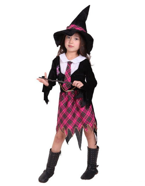 Load image into Gallery viewer, Children Girls Witch Halloween Costume Cosplay Outfit Sz 5-9 years
