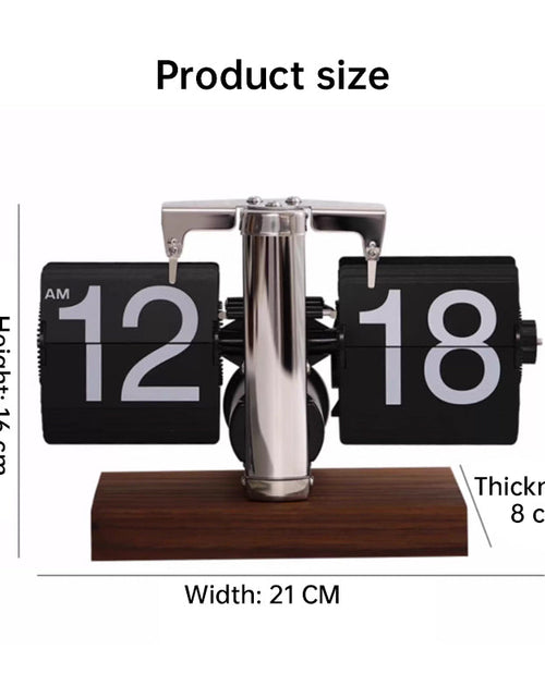Load image into Gallery viewer, Retro flip digital clock, battery - powered mechanical clock for home &amp; office decor
