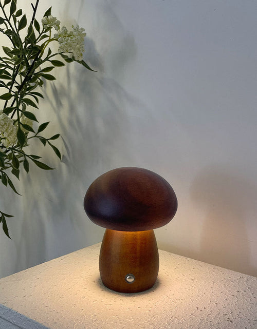 Load image into Gallery viewer, Mushroom lamp, LED charging night light, creative desk lamp, bedroom minimalist touch switch, ambient light, gift

