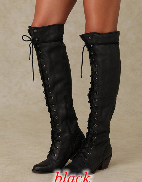 Load image into Gallery viewer, Women’s Over-the-Knee Boots – Round Toe Stylish Tall Winter Boots
