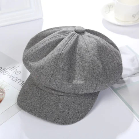 Load image into Gallery viewer, Octagonal Woolen Beret Hat for Casual Wear
