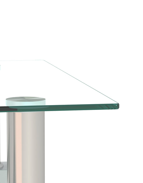 Load image into Gallery viewer, Set of 2, Modern Tempered Glass Tea Table Coffee Table End Table, Square Table for Living Room, Transparent/White
