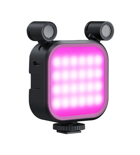 2500K-9000K Microphone LED Fill Light LED Mini Video Vlog Full-Color RGB Mic Light For Smartphone SLR Camera V03