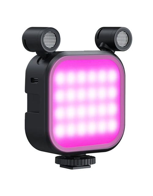 Load image into Gallery viewer, 2500K-9000K Microphone LED Fill Light LED Mini Video Vlog Full-Color RGB Mic Light For Smartphone SLR Camera V03
